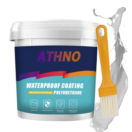 Polyurethane Waterproof Coating KIt,35.2OZ,Kaida Paint,Waterproof Sealant,Polyurethane Coating for Roofs,Walls,Garden,Gutter,Concrete Cracks Holes Leak Repair (1000g,White) - color: White