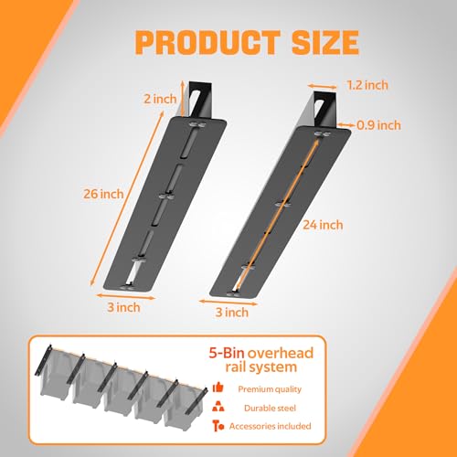 Ultrawall Overhead Garage Storage Rack, Heavy Duty Ceiling Storage Rack - style: For 5 Bins