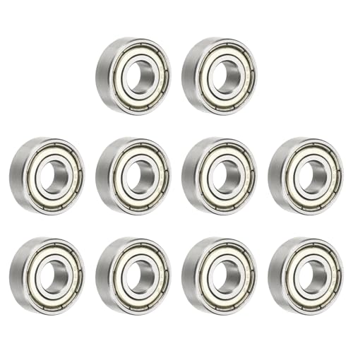 uxcell 10Pcs 696ZZ Deep Groove Ball Bearings, 6x15x5mm Chrome Steel - size: 696ZZ (6x15x5mm)