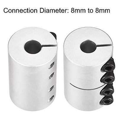 uxcell 2pcs 8mm to 8mm Shaft Coupling 25mmx40mm Coupler Aluminum Alloy Joint Motor for 3D Printer CNC Machine DIY Encoder - size: 8mm x 8mm