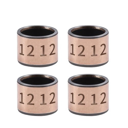 4Pcs Sleeve Bearing 12mm Bore x 15mm OD x 12mm Length Plain Bearings Wrapped Oilless Bushings for Printing Machines, Textile Machines, Hydraulic Transport Vehicles - size: 12x15x12mm