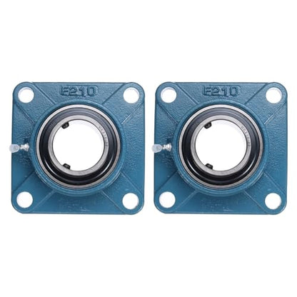 uxcell 2 Pcs UCF-210-32 Pillow Block Bearings 2 Inch Bore Self Alignment Chrome Steel Bearing Units, 4-Bolt Square Flange Mounted, Solid Base - size: UCF-210-32
