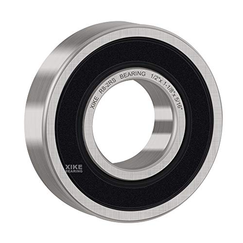 XIKE R8-2RS Sealed Deep Groove Ball Bearings, 6.35x12.7x4.763 mm, 10-Pack - size: R8-2RS - 6.35x12.7x4.763 mm