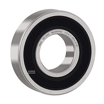 XIKE R8-2RS Sealed Deep Groove Ball Bearings, 6.35x12.7x4.763 mm, 10-Pack - size: R8-2RS - 6.35x12.7x4.763 mm