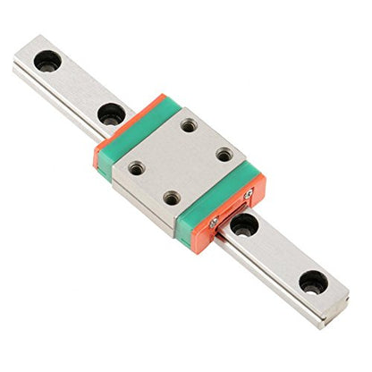 Mini Linear Slide, LWL7B Miniature Bearing Steel Linear Rail Linear Slide Rail 7mm Width with Slide Block (70MM)