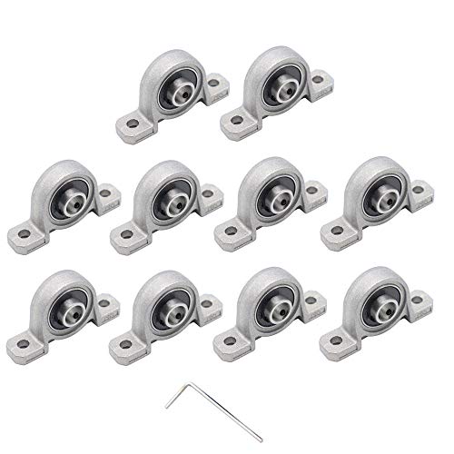 10 Pieces Pillow Block Ball Insert Bearings, 8mm Bore Diameter