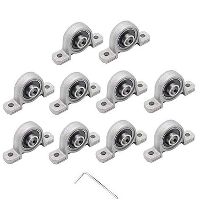 10 Pieces Pillow Block Ball Insert Bearings, 8mm Bore Diameter