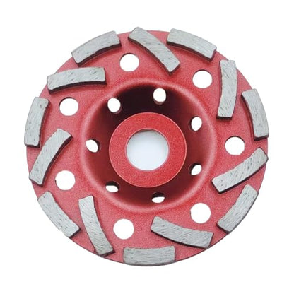 Diamond Concrete Grinding Cup Wheel 5" 125mm Diamond Cup Grinder Wheel Heavy Duty Angle Grinder Disc Wheels Turbo Segments for Polishing and Cleaning Concrete, Paint, Epoxy, Mastic, Granite - style: 5-Inch