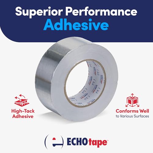 ECHOtape MT-A7772 Foil Insulation Tape All Weather Silver 2.83 in x 50 yd - size: 2.83 in x 50 yds / 72mm x 45,72m