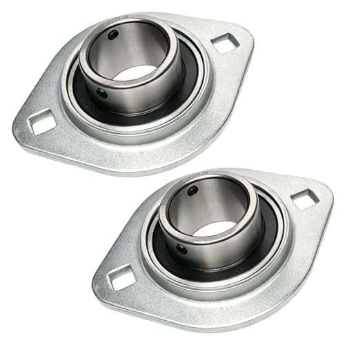 2 Pack SBPFL209-28 Pillow Block Bearings 1-3/4" Bore Bearing Units Steel Flange Mounted Bearing Housing Pressed Steel Flange Bearing (SBPFL209) - style: SBPFL209-28