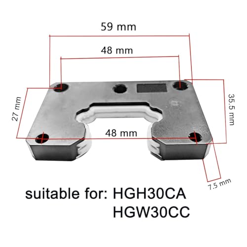 HGH30CA Linear Slider Block, 2pcs 30mm HG30 Square Bearing Slider Block with 2 Sets HV30 Self-Lubricating Dust-Proof Oil Box Dustproof Accessories for Guideway Rail as CNC Kit Part Replacement - size: HGH30 Block With KK oil box