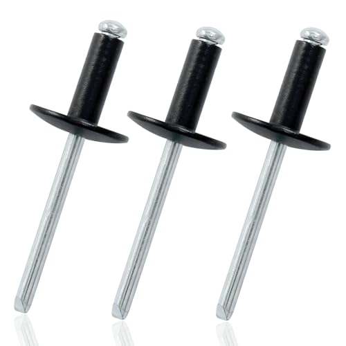 Aluminum Blind Rivets, 3/16" x 5/8", Black, 60 Pcs - color: Black, size: 3/16" x 5/8"