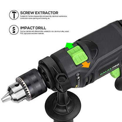GALAX PRO 5Amp 1/2-inch Hammer Drill with 105pcs Accessories - style: Hammerdrill with 105pcs Accessories