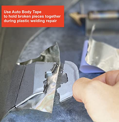 Auto Body Repair Tape, Heavy Duty Aluminum Tape, 6.3 Mil, 2" x 10”, 12 Pack
