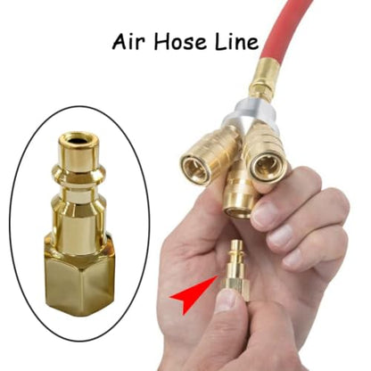 Uenede 1/8 Inch NPT Female Industrial Air Hose Quick Connect Plug, 6PCS - size: 1/8"NPT Female