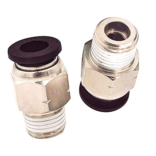 Beduan Pneumatic Push to Connect Fittings Male Straight PC 5/16 Inch Tube OD x 1/2 Inch Thread Push Lock Fittings (Pack of 10) - size: 5/16"OD-1/2"NPT-10PCS, style: 10 Pcs