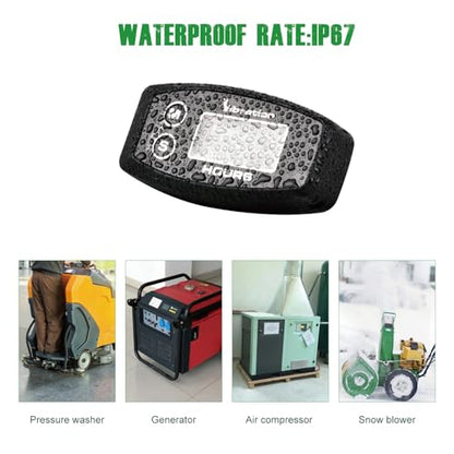 YOOREAL Vibration Hour Meter,User Shutdown Waterproof IP67