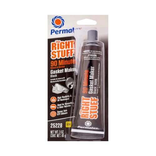Permatex 25228 The Right Stuff 90 Minute Black Gasket Maker, 3 oz, 1 Count (Pack of 1) - size: 3 Fl. Oz., style: The Right Stuff 90 Min