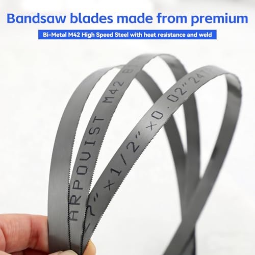 27 Inch Bandsaw Blades 24 TPI for DeWalt DCS377 Sub-Compact Portable Band Saw, for Milwaukee Portable Band Saw Blade, 27" x 1/2" x .020" 24 TPI, 3 Pack - size: 27" x 1/2" x .020", 24 TPI, 3 Pack