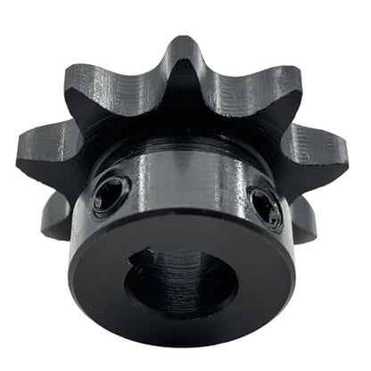 #40 Roller Chain Sprocket Type B 1/2 inch Bore 9 Tooth, Hardened Antirust 1045 Steel Drive Sprockets 40B9-1/2