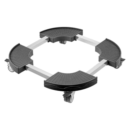VEVOR Trash Can Dolly with 4 Lockable Wheels, 440lbs Weight Capacity, Round Trash Can Roller Base, 15-22.8 in Adjustable, Heavy Duty Drum Dolly Plant Caddy, Multi-Functional Rolling Dolly Cart, Black - color: Black, size: 1 PACK