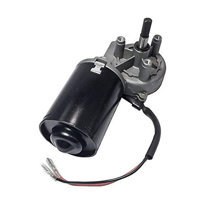 High Torque PMDC Worm Geared Motor 12V Reversible 50 RPM (Right Gear-Box) with Double Flat Shaft for Garage Door - size: 12V, style: Right-Double Flat Shaft
