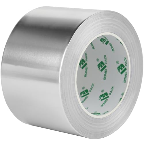 BOMEI PACK Aluminum Foil Tape Bulk - 3 Inch x 35 Yards - 3.1mil Heavy Duty Metal Duct Tape, Aluminum HVAC Tape for Sealing & Patching, Air Ducts, Insulation Metal Repair, Professional Grade - size: 75mm