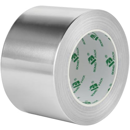 BOMEI PACK Aluminum Foil Tape Bulk - 3 Inch x 35 Yards - 3.1mil Heavy Duty Metal Duct Tape, Aluminum HVAC Tape for Sealing & Patching, Air Ducts, Insulation Metal Repair, Professional Grade - size: 75mm