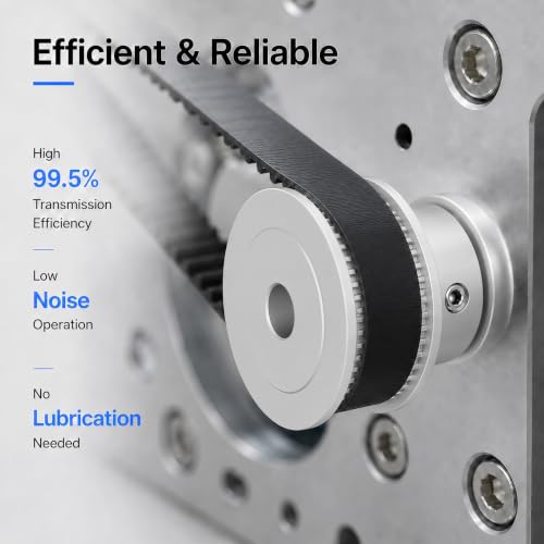 60 Teeth GT2 Timing Belt Pulley, 10mm Bore 6mm Width Synchronous Wheel GT2 Idler Pulley Fit 6mm Belt for 3D Printer Accessories and CNC Machines (2-Pack) - size: 60T 10mm Bore