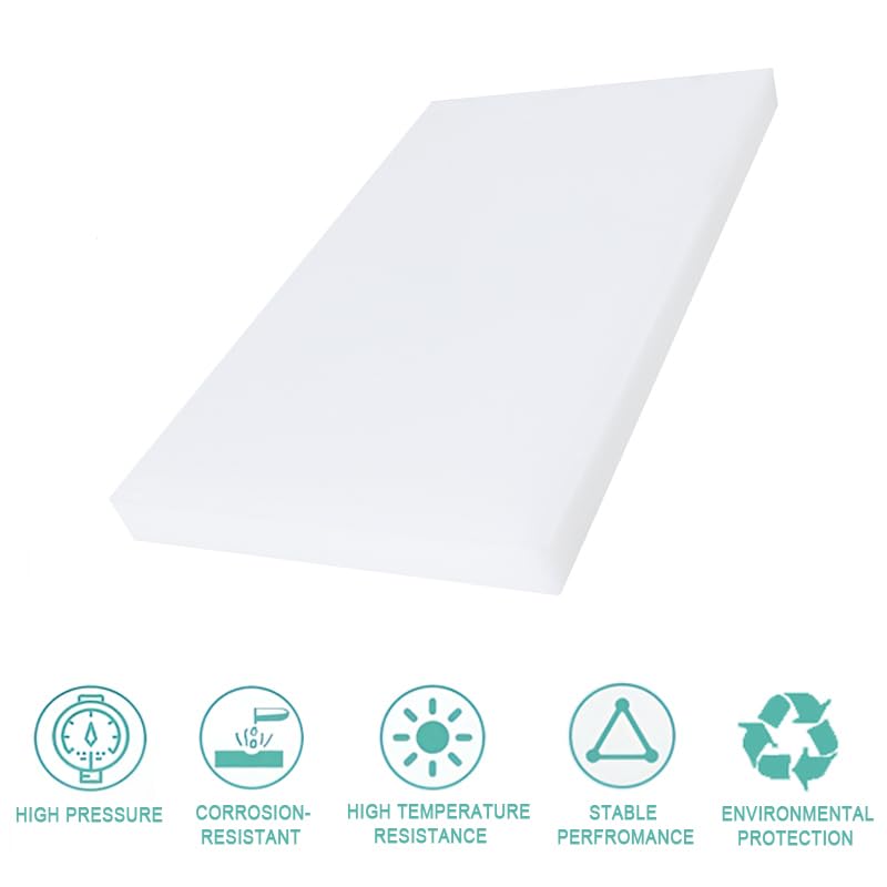 High-Density Polyethylene (HDPE) Plastic Sheet (1, White, 12" X 12"X 1/2") - color: White, size: 12" X 12"X 1/2"