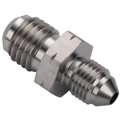 3AN Male to M12x1.25 Male Stainless Steel Brake Clutch Fuel Oil Fitting Adapter Coupler - size: 3AN to M12x1.25