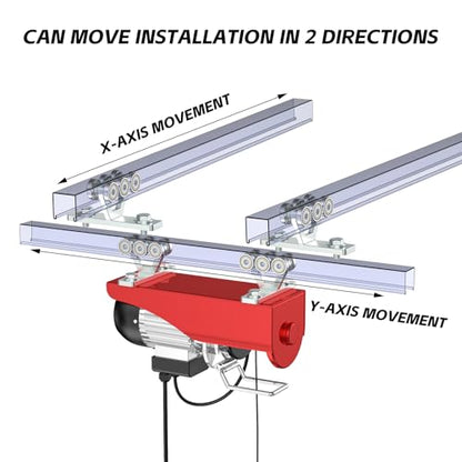 SKTREX 6 Wheel Hoist Trolley with Rollers - Strut Trolley Assembly for Electric Hoist - Fits 1-5/8" Wide and Taller Strut Channel - High Strength and Silent Operation - color: 6 Wheel Trolley Pack of 2