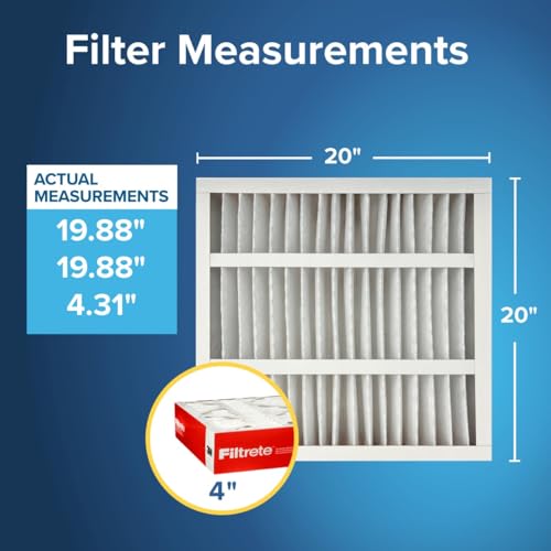 Filtrete 20x20x4 Air Filter, MERV 11, MPR 1000, 2 HVAC Filters