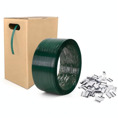 1000ft 5/8'' Polyester (PET) Strapping and 100Pc Metal Seals - color: strapping&seals