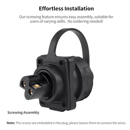 CNLINKO YM-20 2 PIN Screw Lock Waterproof Connector IP68 Aviation Circular Quick Plug PBT Plastic Shell M20 Male Female Flange Socket (2-PIN) - size: 2-Pin, style: Screw-Assembly