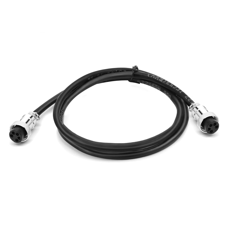 16.4Ft GX12 5Pin Female to Female Aviation Connector Cable,Metal Circular Adapter PVC Cable Connector 5A/125V,12mm for Electrical and Electronic Connections AWG22 Cable 5M - size: 5Pin