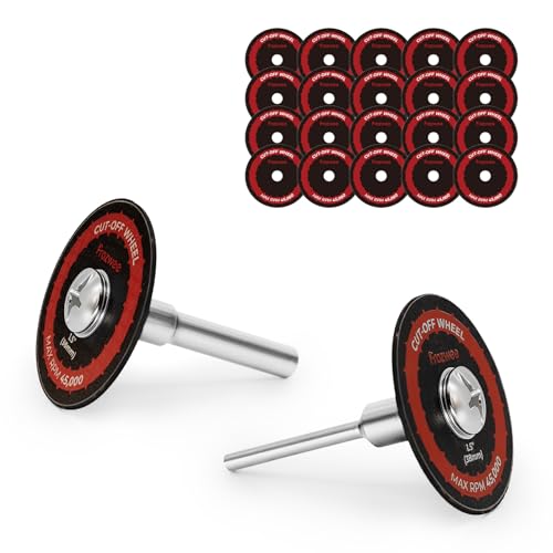 20PCS 1.5" Cut-Off Wheels for Drill,2 Shanks(1/4"+1/8" Mandrel) - style: 1.5"20Pcs