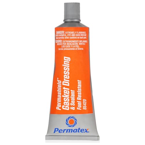Permatex 85420 Permashield Fuel Resistant Gasket Dressing & Sealant, 2 oz Tube, Orange - size: 2 Ounce