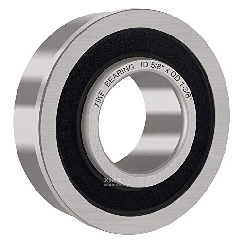 XiKe 4 Pack Flanged Ball Bearings 5/8" x 1-3/8" x 1/2". Be Applicable Lawn Mower, Wheelbarrows, Carts & Hand Trucks Wheel Hub. Replacement for JD AM118315, AM35443, Stens 215-038, 215-061 Etc. - size: ID 5/8" x OD 1-3/8"