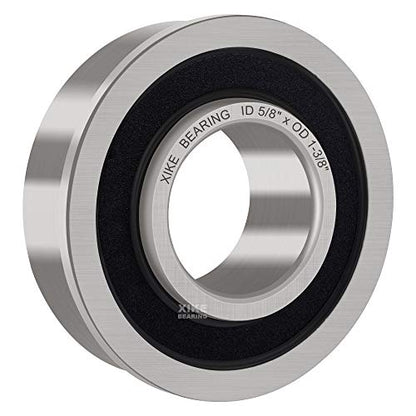 XiKe 4 Pack Flanged Ball Bearings 5/8" x 1-3/8" x 1/2". Be Applicable Lawn Mower, Wheelbarrows, Carts & Hand Trucks Wheel Hub. Replacement for JD AM118315, AM35443, Stens 215-038, 215-061 Etc. - size: ID 5/8" x OD 1-3/8"