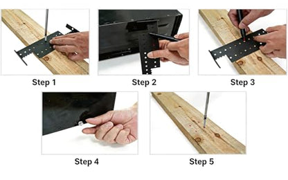 Mailbox Mounting Bracket,Carbon Steel,(fits mailboxes with a 5.6”~10.3”Wide Floor) - size: 5.6~10.3 in
