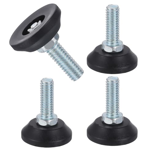 uxcell 5/16"-18 Thread Furniture Feet Levelers, 4Pcs, 25mm, Black - size: 5/16"-18 25mm