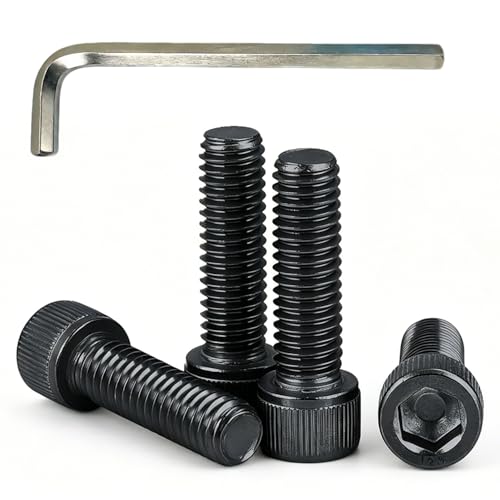 M6-1.0 x 30mm Socket Head Cap Screws Bolts, Grade 12.9 Alloy Steel Black Oxide, M6 30mm Allen Socket Drive, Machine Thread with Hex Spanner,20 PCS (M6X30) - size: M6X30mm