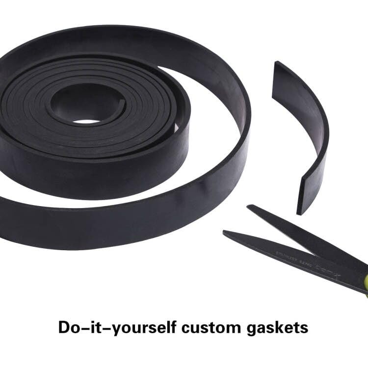 TORRAMI Solid Neoprene Rubber Strips Roll 1/16 (.062) inch Thick X 2 inch Wide X 10 Feet, for DIY Weather Stripping, Gasket, Seal - size: 2" Wide X 10' Long, style: 1/16 (.062)" Thick