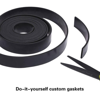 TORRAMI Solid Neoprene Rubber Strips Roll 1/16 (.062) inch Thick X 2 inch Wide X 10 Feet, for DIY Weather Stripping, Gasket, Seal - size: 2" Wide X 10' Long, style: 1/16 (.062)" Thick