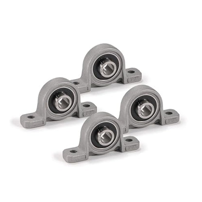 XIKE 4 Pcs KP08 Mounted Pillow Block Bearings Bore 8mm/0.31inch. - size: KP08 Bore 8 mm