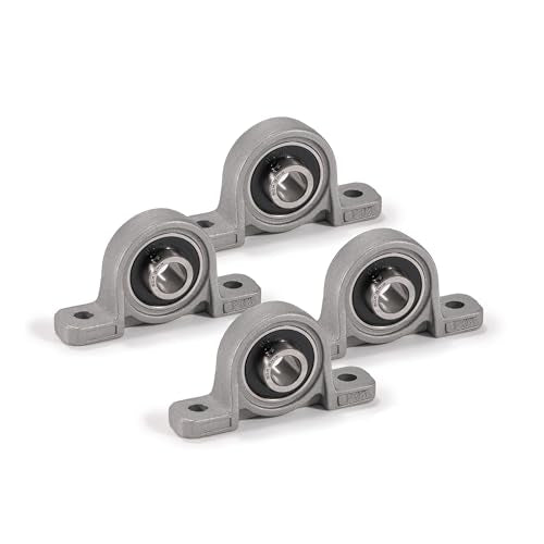 XIKE 4 Pcs KP08 Mounted Pillow Block Bearings Bore 8mm/0.31inch. - size: KP08 Bore 8 mm