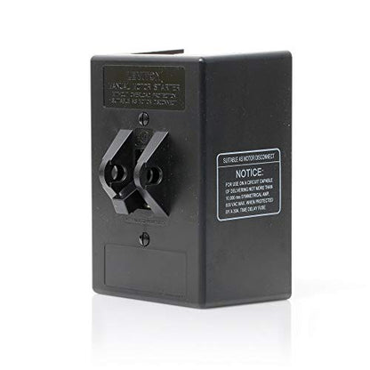 Leviton Manual Motor Controller, Industrial Grade, Grounded To Enclosure, Back & Side Wired, N1303-TDS, Black - color: Black