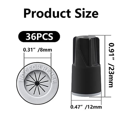 36 Pcs Black Waterproof Wire Connectors Outdoor Wire Nuts - color: black-36
