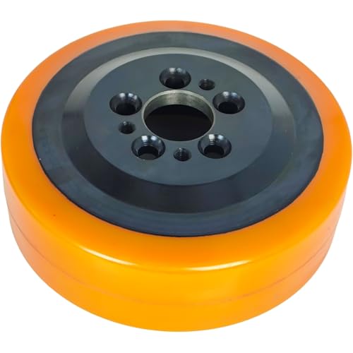 XYZIL Drive Tire Wheel 50460101 Compatible with Jungheinrich EJE120 Forklift Electric Pallet Truck Roller Poly 230X75X45